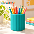 Beaovry™ Teal Ribbed Pen Cup