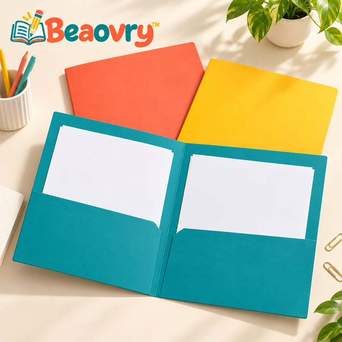 Beaovry™ Colorful Two-Pocket Folders
