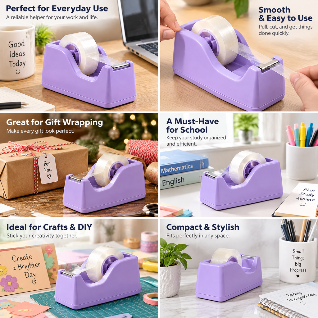 Beaovry™ Lavender Desktop Tape Dispenser