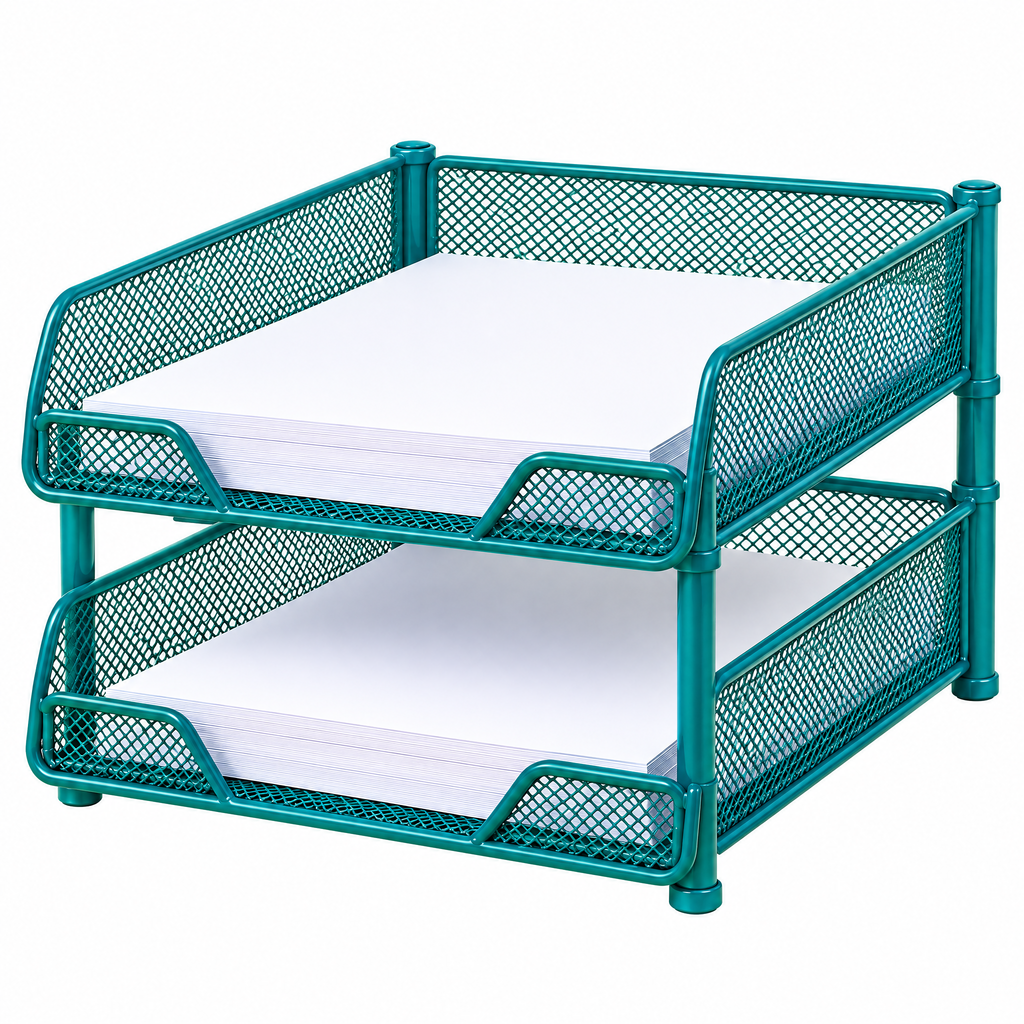 Beaovry™ Teal Two-Tier Mesh Paper Tray