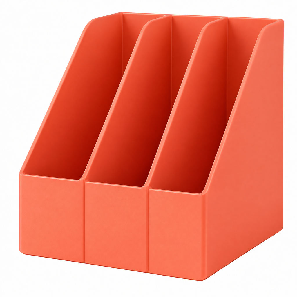Beaovry™ Coral Three-Compartment Vertical File Holder